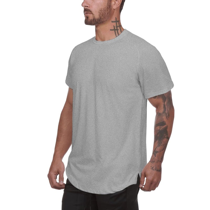 Muscle Killer 3 Pack Men's Gym Workout Bodybuilding Fitness Active Athletic T-Shirts Workout Casual Tee (Large, Black+Gray+White) - Image 4